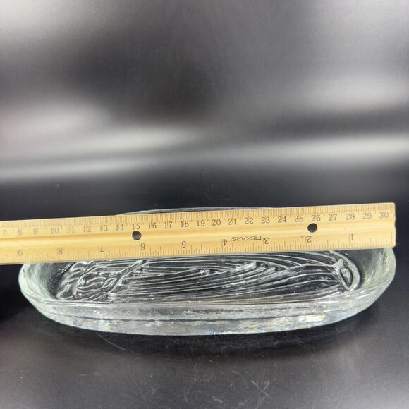 Pilgrim Glass Condiment Relish Serving Dish Tray Celery Clear Heavy Dish - Picture 3 of 12